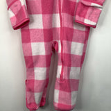 Size 24m:Columbia Pink/White Plaid Fleece Bunting