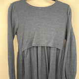 Size L: Latched Mama Navy Waffle Long Sleeve Dress