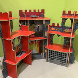 Hape Kid's Wooden Viking Dragon Castle Dollhouse Play Set w/ Magic Accessories