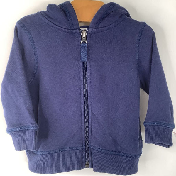 Size 6-12m (70): Hanna Andersson Blue Zip-Up Hoodie