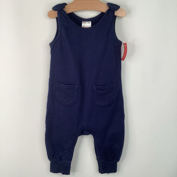 Size 6-12m (70): Hanna Andersson Blue Cozy Tank Romper