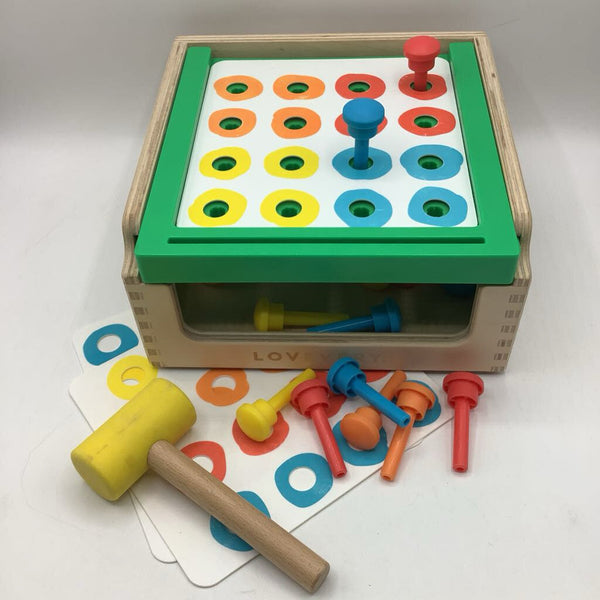 Lovevery Wooden Match & Tap Hammer Box