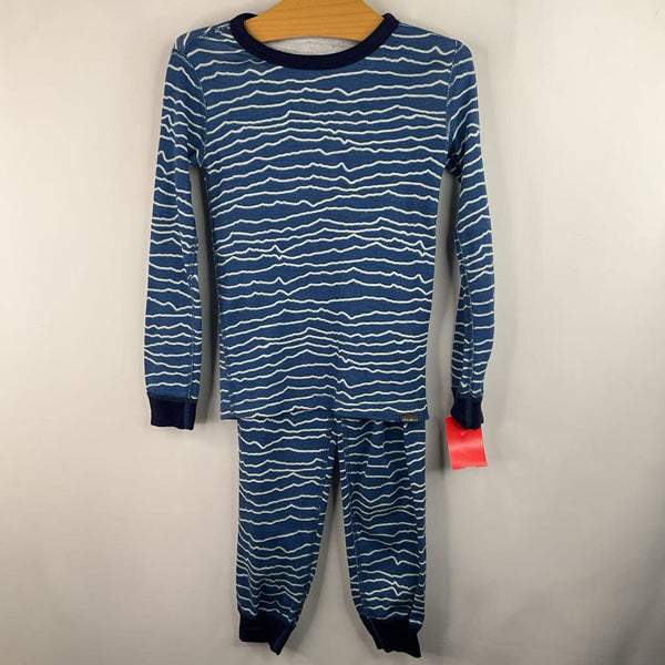 Size 4: Eddie Bauer Blue/White Striped 2pc PJs