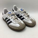 Size 9: Adidas White/Black Slip On Sneakers