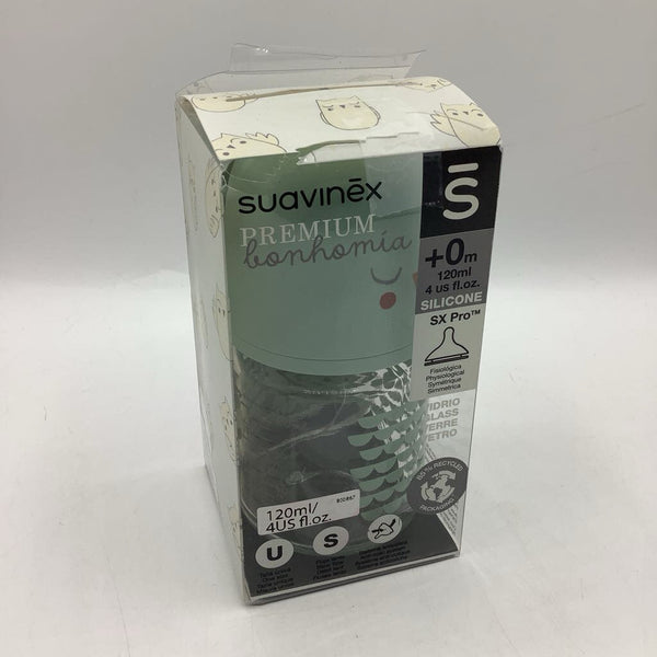 Suavinex Glass Owl Design 4oz Baby Bottle NEW