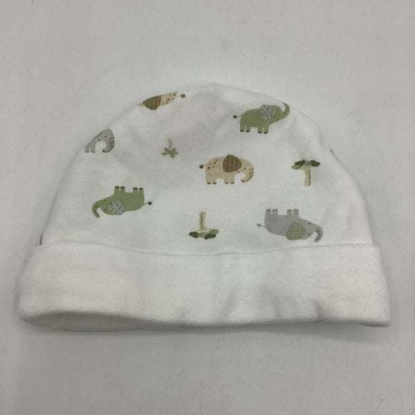 Size 6-9m: White Elephant Baby Hat