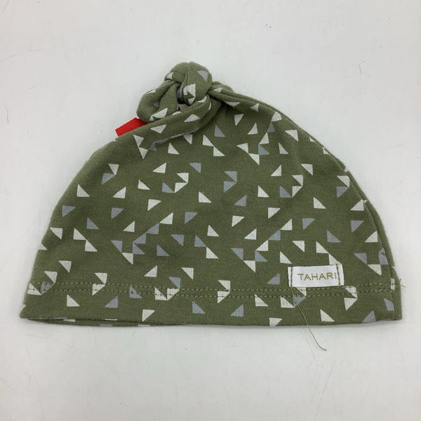 Size 6m: Tahari Green/White Triangle Hat