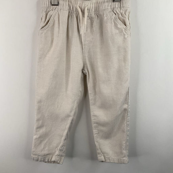 Size 12-18m: Old Navy White Drawstring Pants