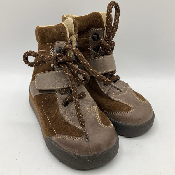 Size 8 (24): Naturino Brown Velcro/Lace-Up Boots