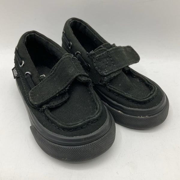 Size 5: Vans Black Velcro Strap Shoes