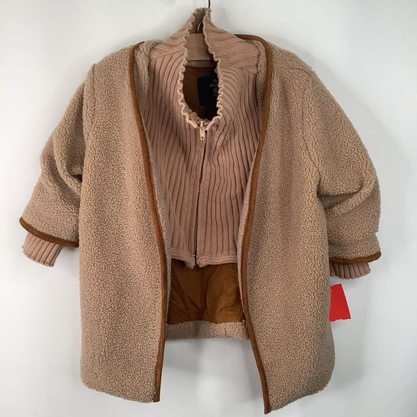 Size 2-3: Bobo Choses Brown Zip Up Fleece Coat