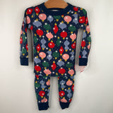 Size 3-4 (90): Hanna Andersson Blue Holiday 2pc PJs