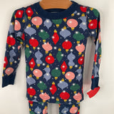 Size 3-4 (90): Hanna Andersson Blue Holiday 2pc PJs