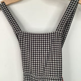 Size 7 Tea Black/White Gingham Overalls