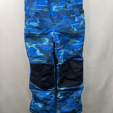 Size 8: Lands End Blue Camo Snow Bib