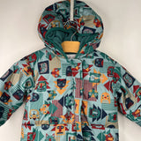 Size 12-18m: Columbia Blue/Green/Orange/Red Animal Print Down Bunting