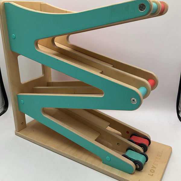 Lovevery Wooden Race & Chase Ramp/Cars