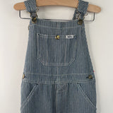 Size 6: Key Blue/White Striped Overalls