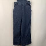 Size 5 (110): Hanna Andersson Blue Dark Wash Frilly Overalls