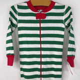 Size 18-24m (80): Hanna Andersson White/Green Striped 1pc PJs