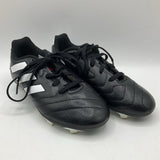 Size 1Y: Adidas Black/White Lace-Up Outdoor Soccer Cleats