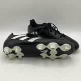 Size 1Y: Adidas Black/White Lace-Up Outdoor Soccer Cleats
