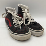 Size 12: Vans Grey/Red Lace-Up Sneakers