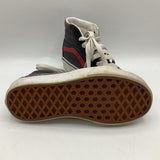 Size 12: Vans Grey/Red Lace-Up Sneakers