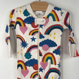 Size 3-6m (60): Hanna Andersson White Rainbow Print 1pc PJs