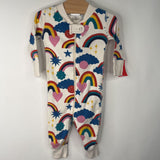 Size 3-6m (60): Hanna Andersson White Rainbow Print 1pc PJs