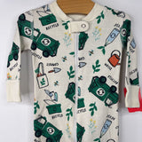 Size 3-6m (60): Hanna Andersson Creme Recycling Truck Print 1pc PJs
