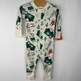 Size 3-6m (60): Hanna Andersson Creme Recycling Truck Print 1pc PJs