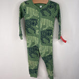 Size 9-12m: Tea Green Tiger Print 1pc PJs