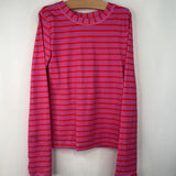 Size 12 (150): Hanna Andersson Pink/Orange Striped 2pc Swimsuit