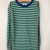 Size 12: Crewcuts Green/White Striped 2pc PJs