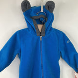 Size NB-3m: Columbia Blue Zip-Up Fleece Bunting