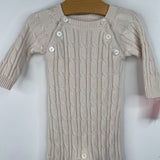 Size 0-3m: Tadpoles Creme Knitted Romper