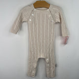 Size 0-3m: Tadpoles Creme Knitted Romper