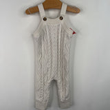 Size 3-6m (60): Hanna Anderson White Knit Overalls