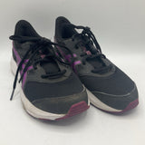 Size 4Y: Asics Black/Purple Lace-Up Sneakers