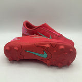Size 13.5: Nike Pink/Teal Velcro Outdoor Soccer Cleats