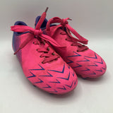 Size 13.5: Vizari Pink/Purple Lace-Up Cleats