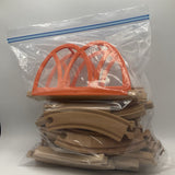 2 Gallon Bag Of Assorted Wooden Trains & Tracks