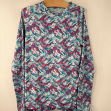 Size 10-12: Athletic Works Blue/Pink Pattered 2pc Base Layers