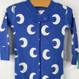 Size 3-6m (60): Hanna Andersson Blue/White Moons 1pc PJs