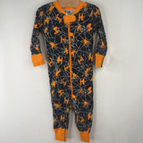 Size 12-18m (75): Hanna Andersson Black/Orange Spider Print 1pc PJs