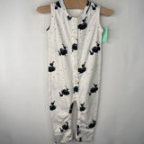 Size 18-24m: Kate Quinn White/Black Whale Print Tank Romper