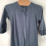 Size 6-12m: Goumi Blue/Grey Zip Up 1pc PJs