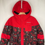 Size 14-16: Columbia Red/Black Patterned Omni-Tech Winter Coat