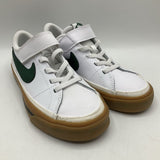 Size 13: Nike White/Green Contrast Velcro Strap Sneakers